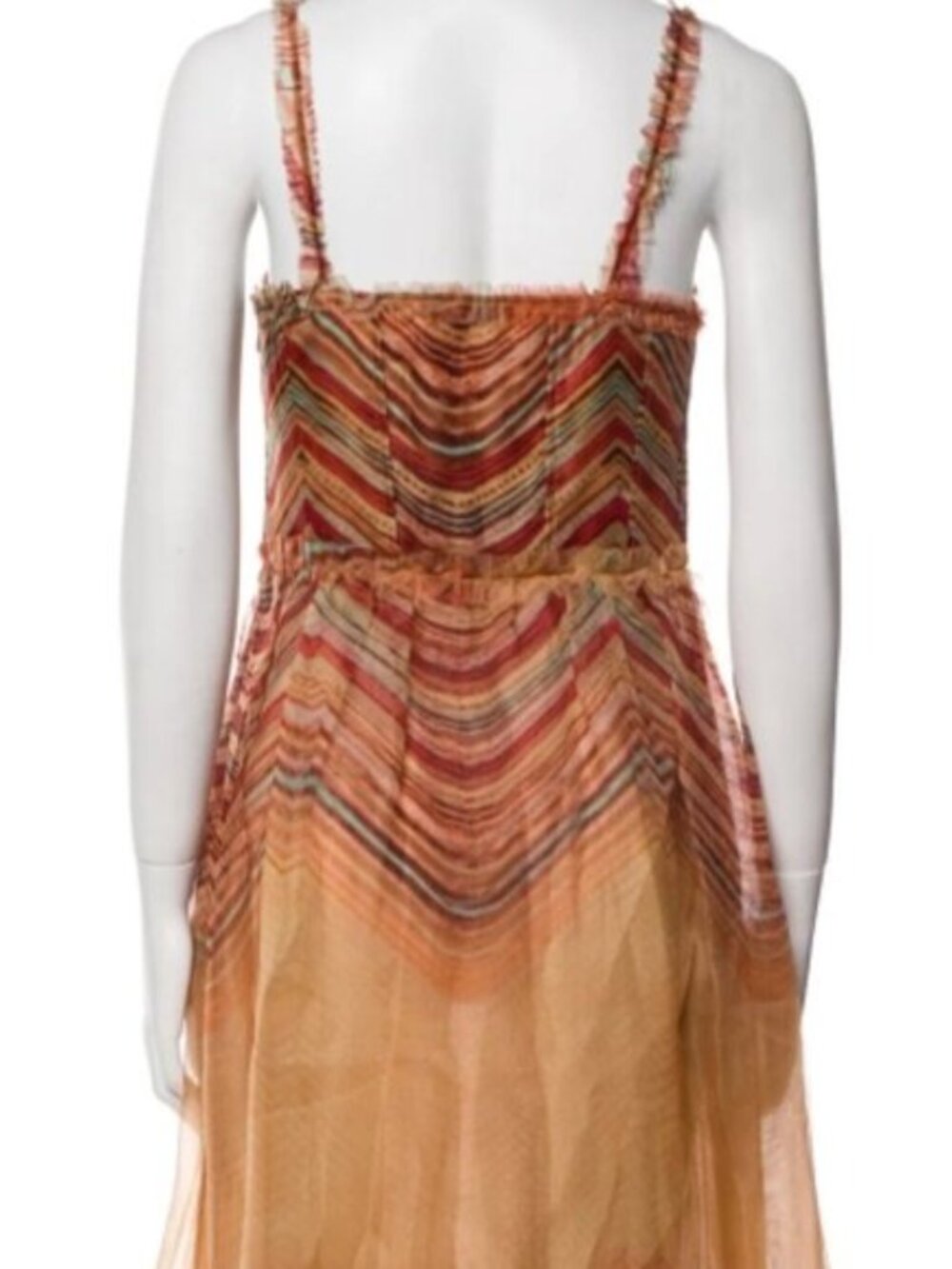 NWOT ULLA JOHNSON Gisele Silk Midi Cocktail Dress in Tierra XS $890. - Picture 8 of 10